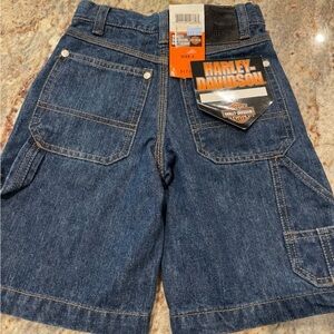 Brand New HARLEY-DAVIDSON Boys Kids Child Size 4 Jean Denim Shorts